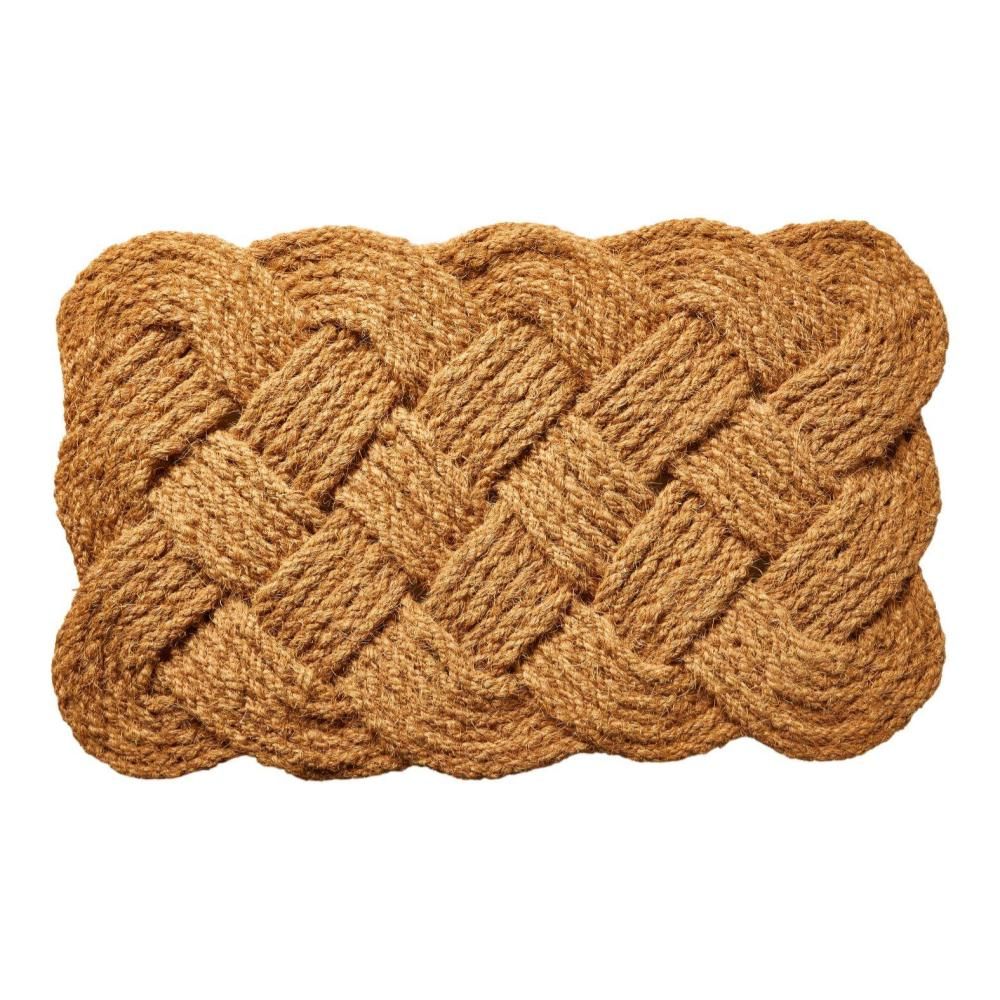 Dørmåtte flet 45x75 cm jute natur