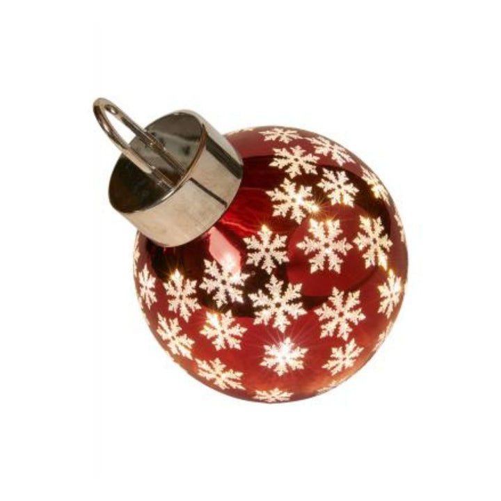 Julkula med LED och snöflingor Ø20 cm