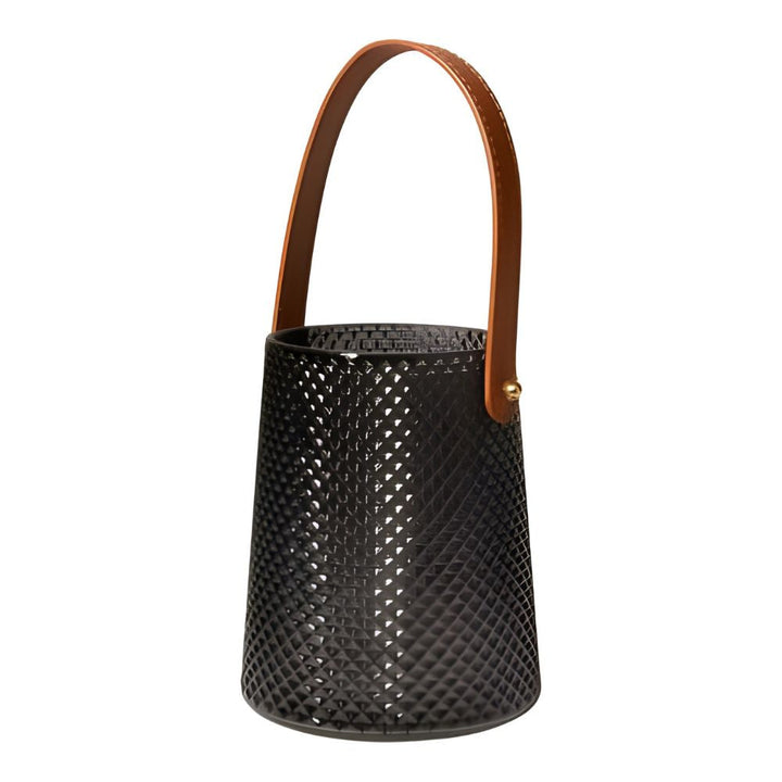 Ljusstake med handtag Ø13x15 cm - i grått