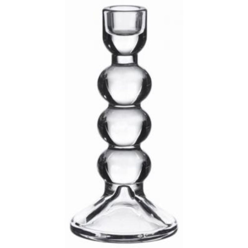 Ljusstake i glas H18,5 cm