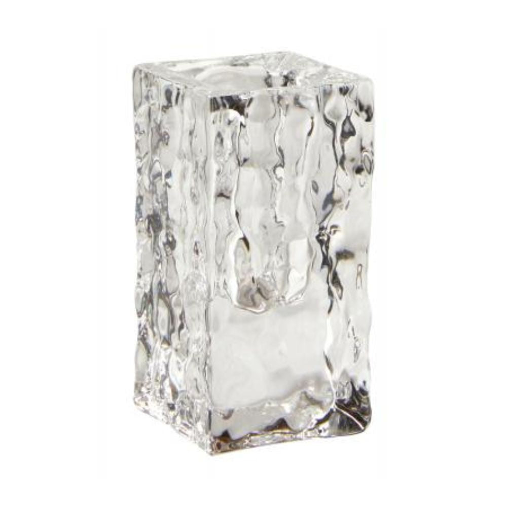 Ljusstake i glas 4x4x7,8 cm