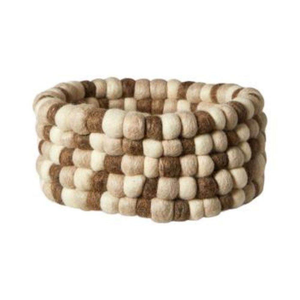 Brödkorg Ø25 cm ull multi natur