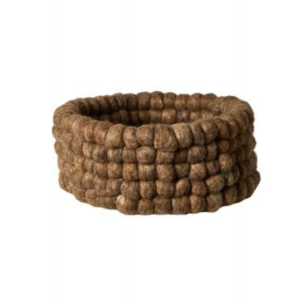 Brödkorg Ø25 cm ull brun