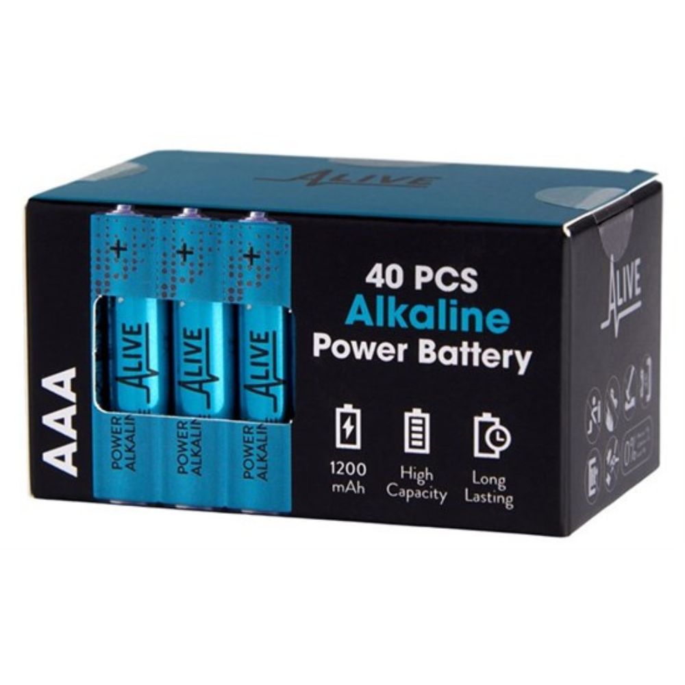 Alkaliska batterier AAA - 40-pack