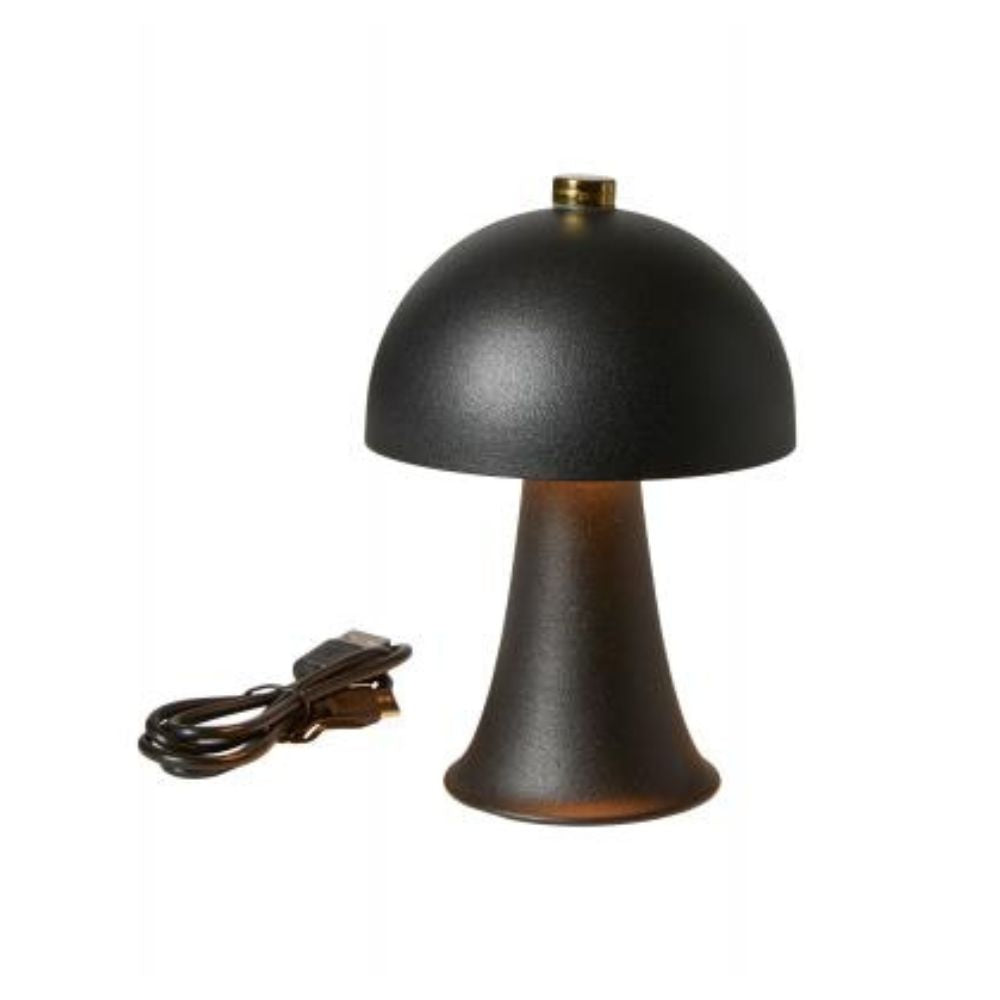 Lampa med LED-touch - uppladdningsbar - svart