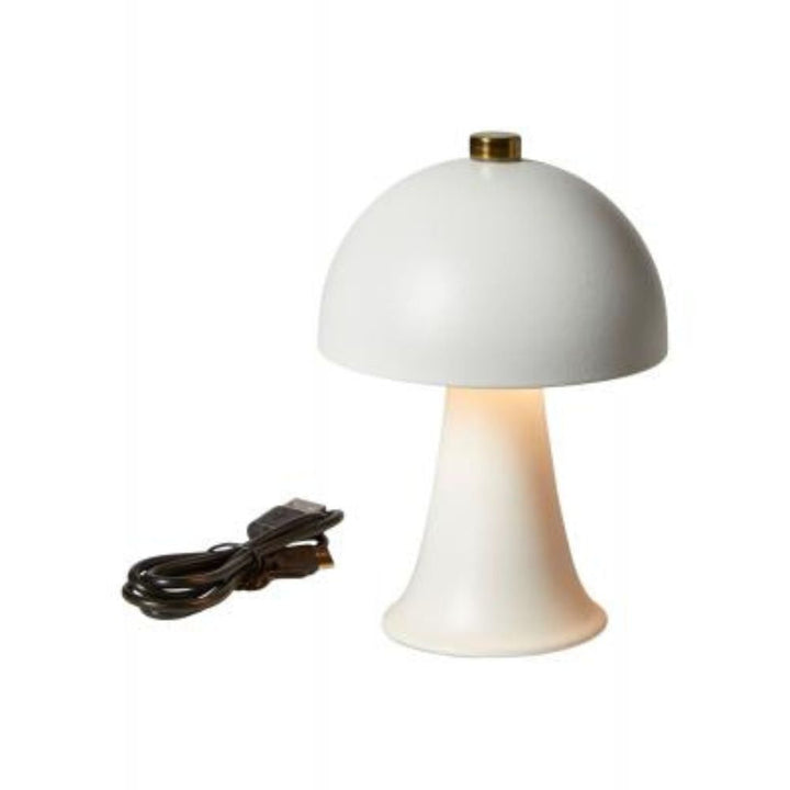 Lampa med LED-touch - uppladdningsbar - vit