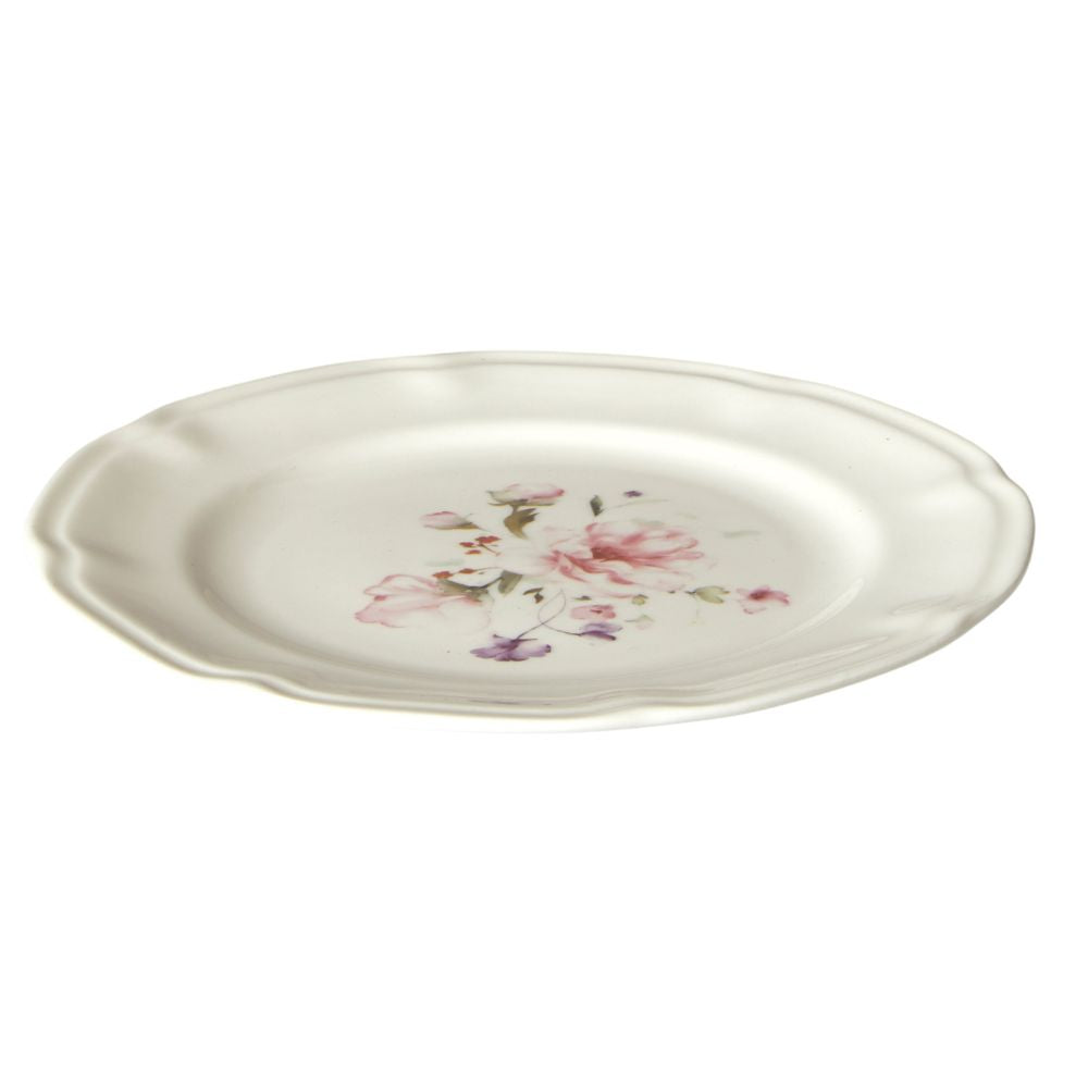 Tallrik Flora Ø20 cm benporslin rosa