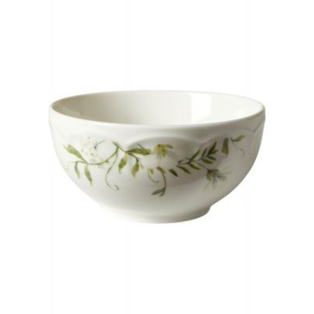 Skål Flora Ø14xH6,7 cm benporcelæn grøn