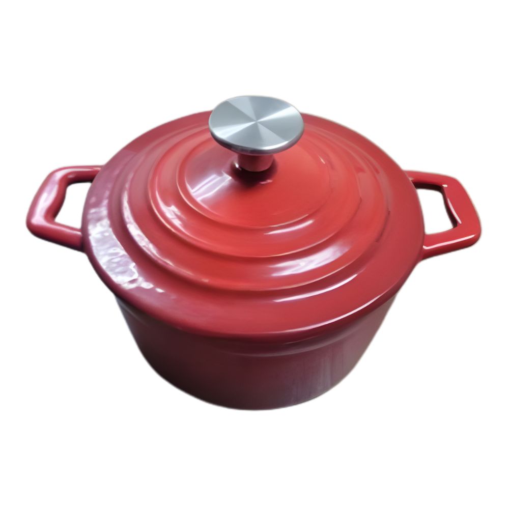 Alpina - Gryde 14 cm støbejern rød