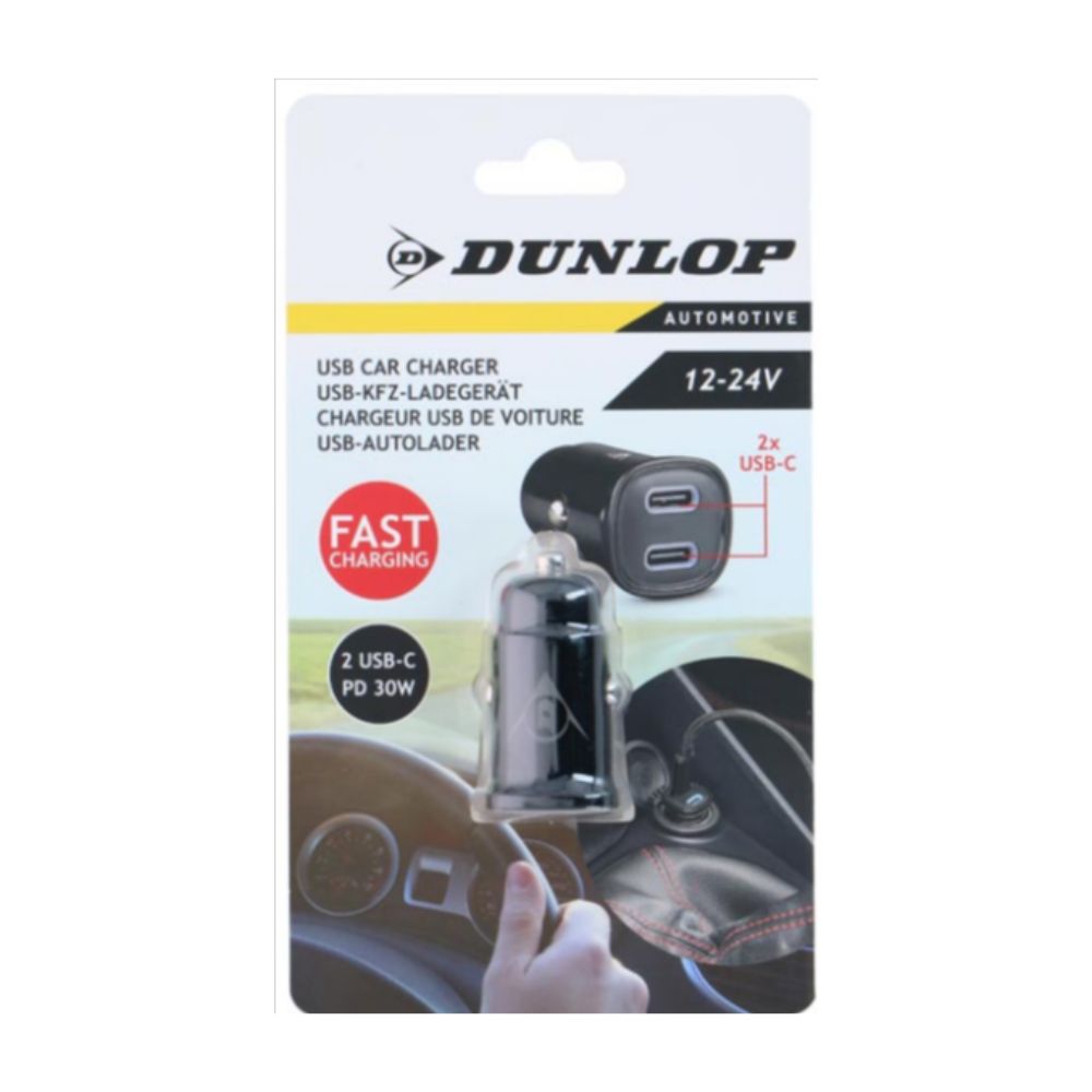 Dunlop - Billaddare 12-24 V USB