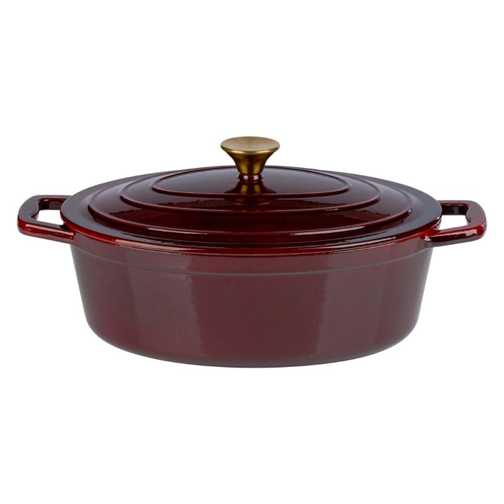 Alpina - Kruka 5L - gjutjärn vinröd