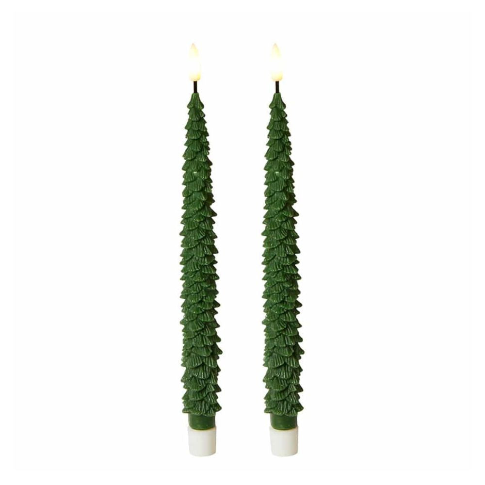 LED-ljusljus - julgran 2 st. 25 cm med fjärrkontroll