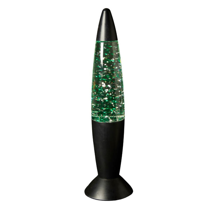 Glitterlampa i mattsvart - 36 cm för batteri