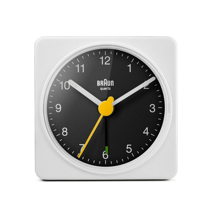 Braun - Klassisk väckarklocka BC02WB kvarts kvadratisk - Vit