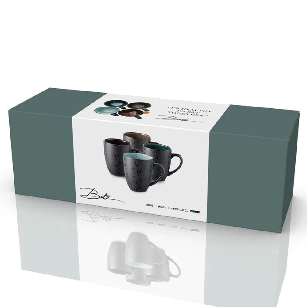 Bitz - Mugg 30cl svart mörk 4 st.