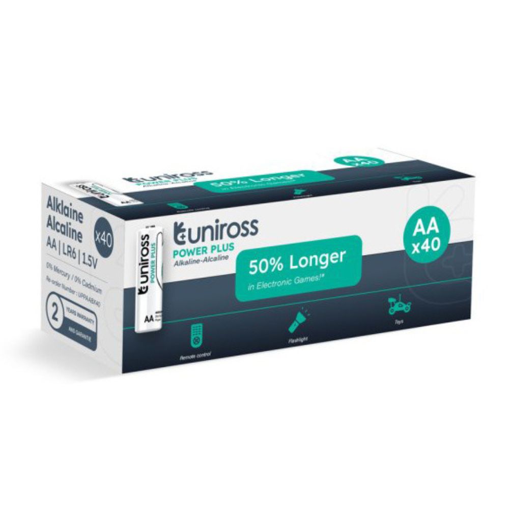 Uniross - Batterier AA - 40-pack