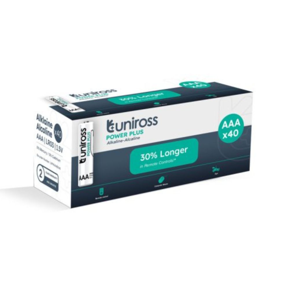 Uniross - Batterier AAA - 40-pack