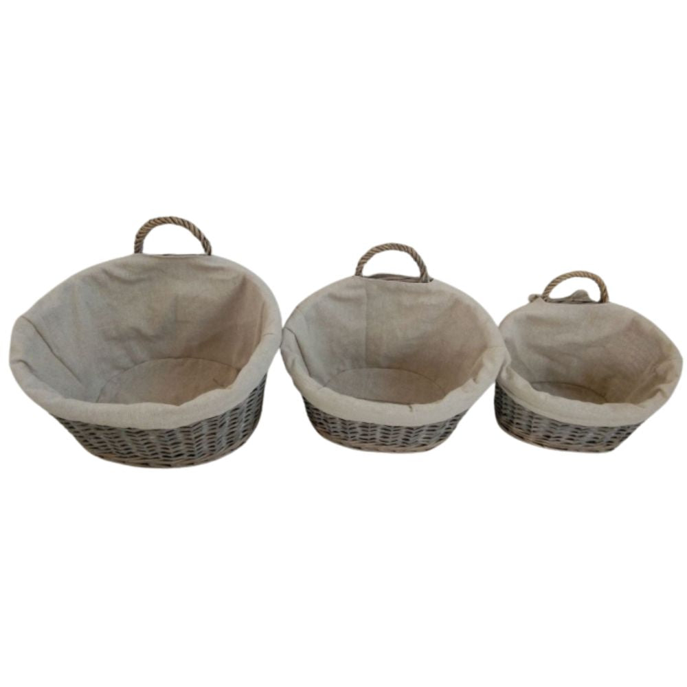 Korg med tyg - 3 st.