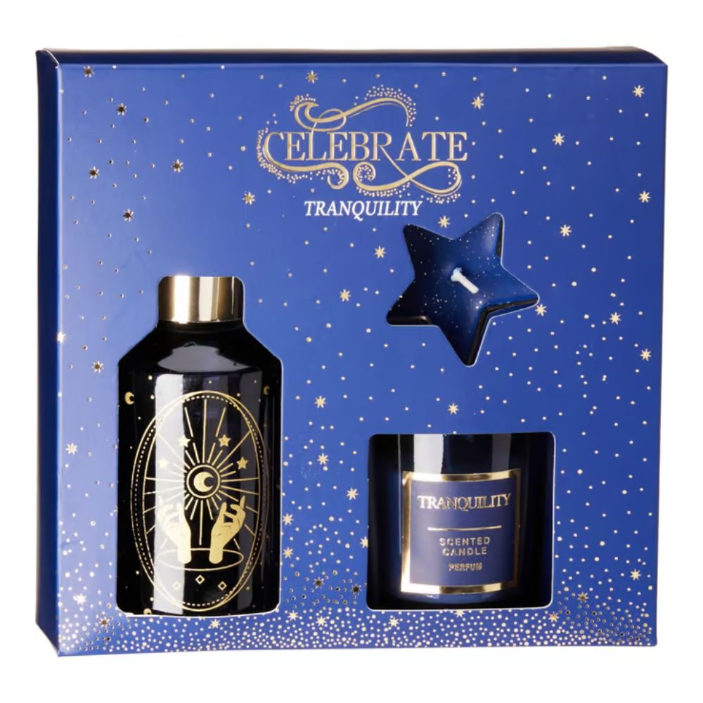 Presentset med rökelsepinnar och doftljus - blandade designer