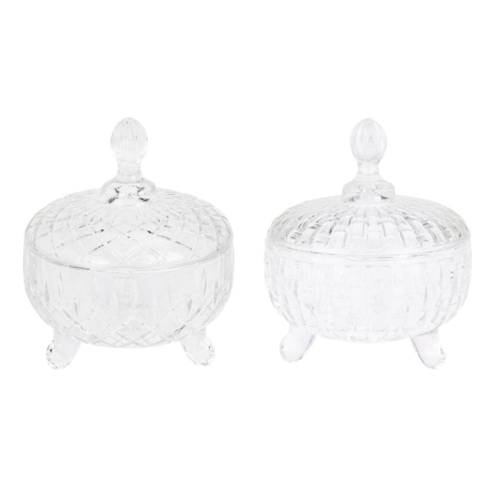 Glasburk med lock 1 st. - 200 ml - blandat mönster