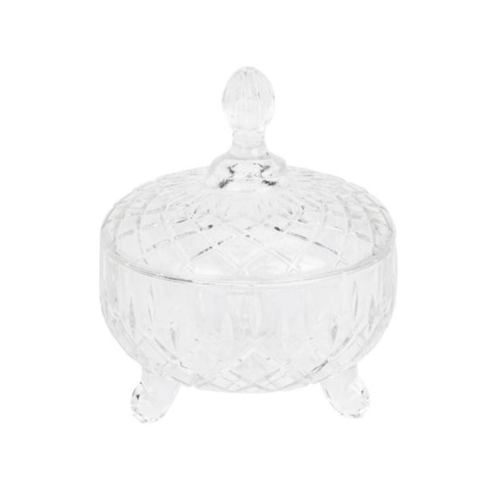 Glasburk med lock 1 st. - 200 ml - blandat mönster