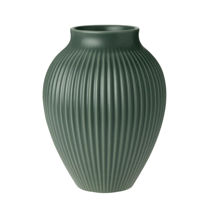 Knabstrup - Vas 20 cm - Ripple matt vas mörkgrön