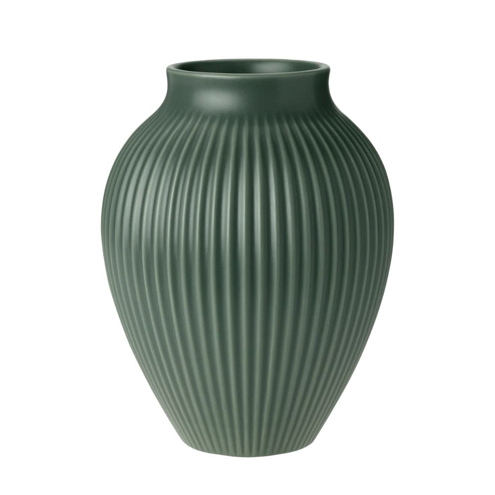 Knabstrup - Vas 20 cm - Ripple matt vas mörkgrön