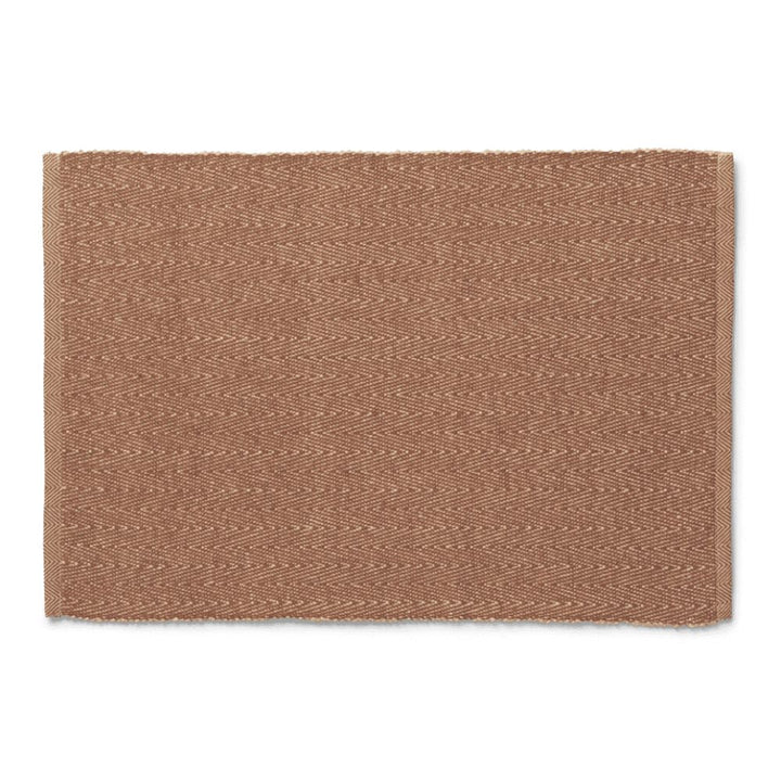 Lyngby porslin - Fiskbensmönstrad bordstablett 43x30 cm brun