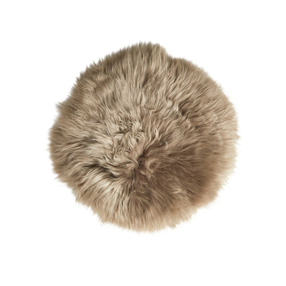 Lädersits Ø 34 cm Nya Zeeländsk mocha lux