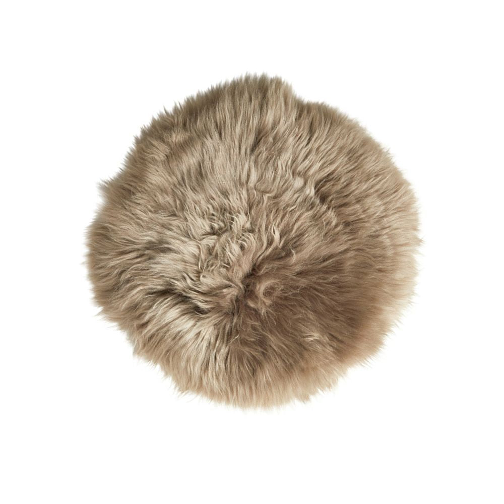 Lädersits Ø 34 cm Nya Zeeländsk mocha lux