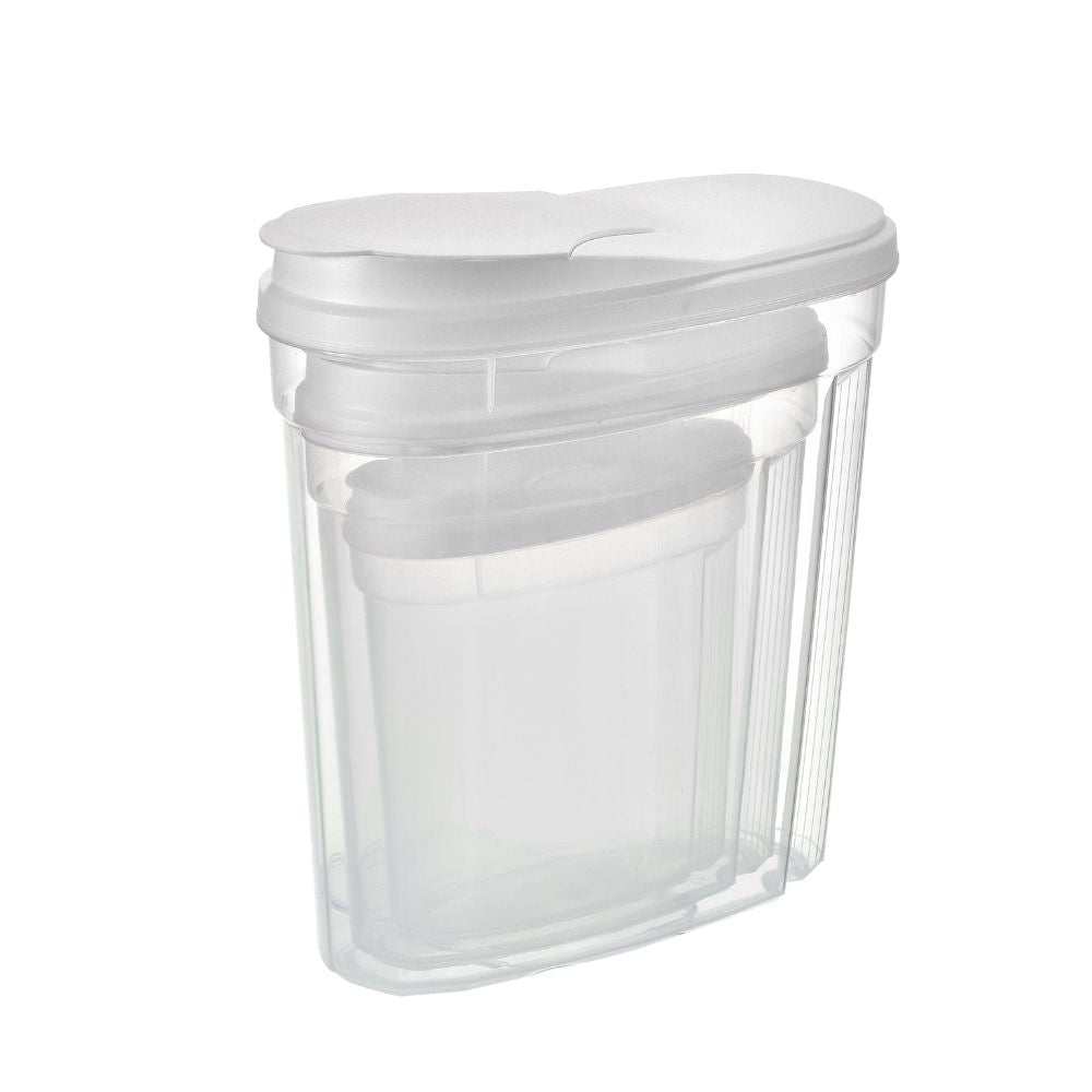 Dagliga förvaringslådor 6 stycken - med vitt lock