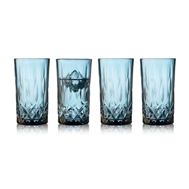 Lyngby Glas - Sorrento Highball 38 cl 4 st. Blå