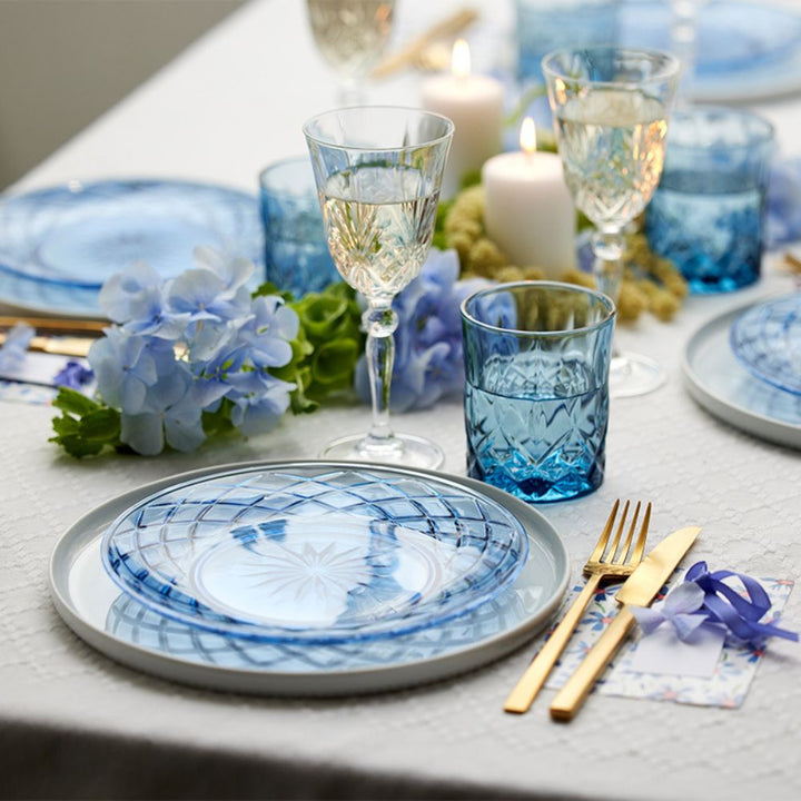 Lyngby Glas - Sorrento Glastallrik Dia 21 cm 4 st. Blå