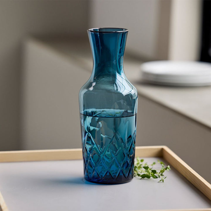 Lyngby Glas - Sorrento Vattenkaraff 1 liter Blå