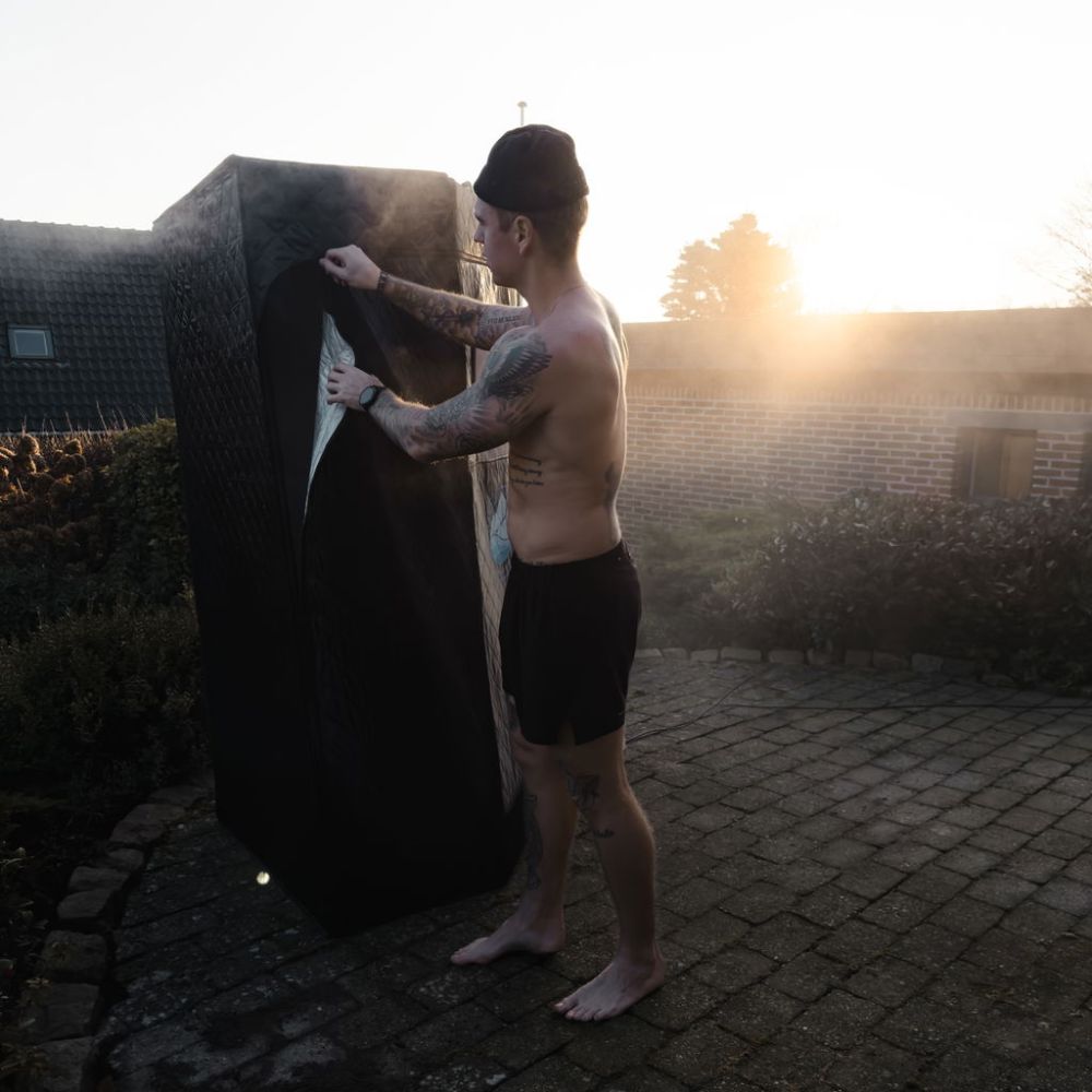 Ångbastu svart 90x90x180 cm