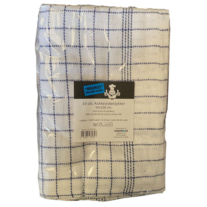 Haahr &amp; Co - Kockhandduk Vit 10 stycken MEGAPACK 50x100 cm
