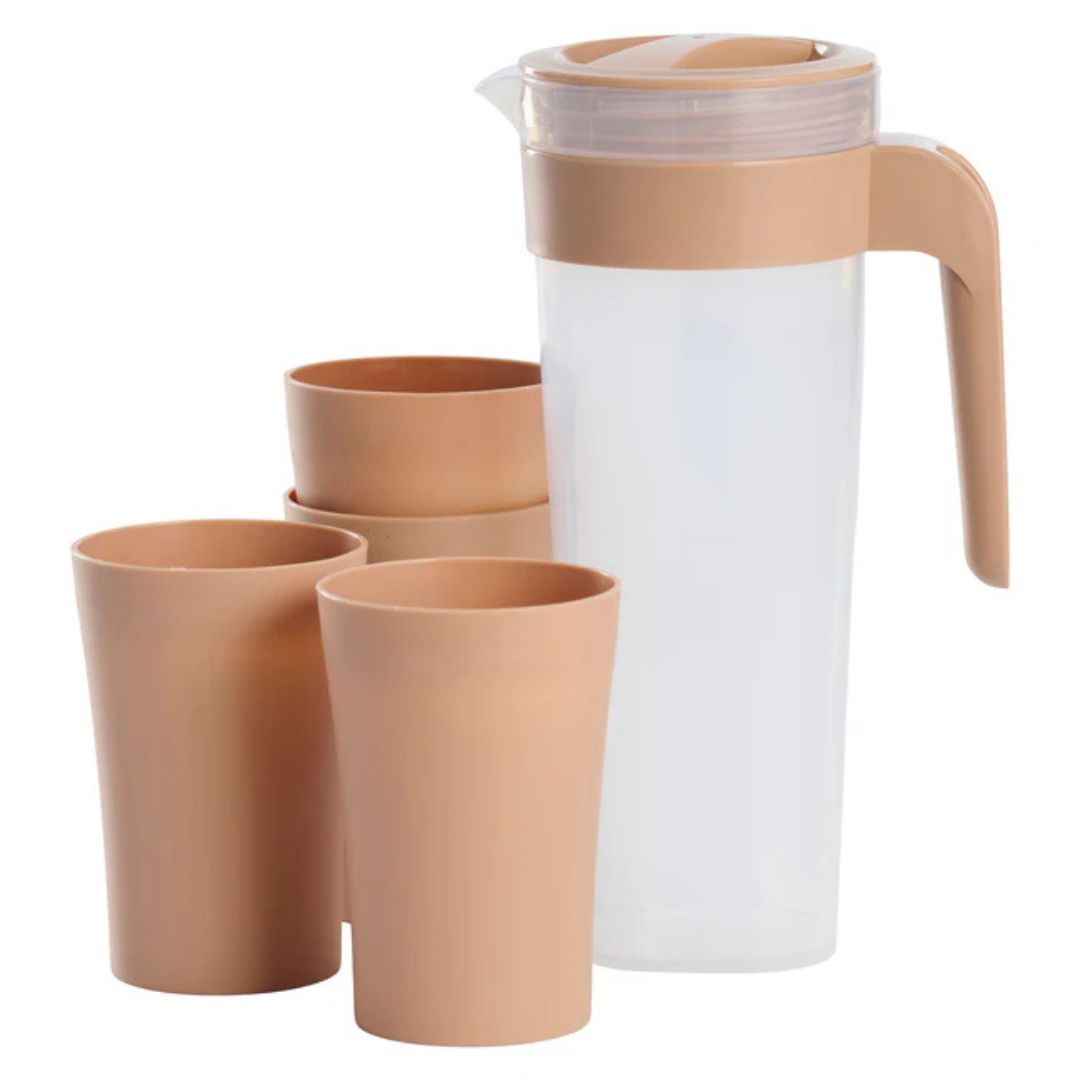 Day - Kanna 1,25 L med 4 glas 40 cl. blandade färger