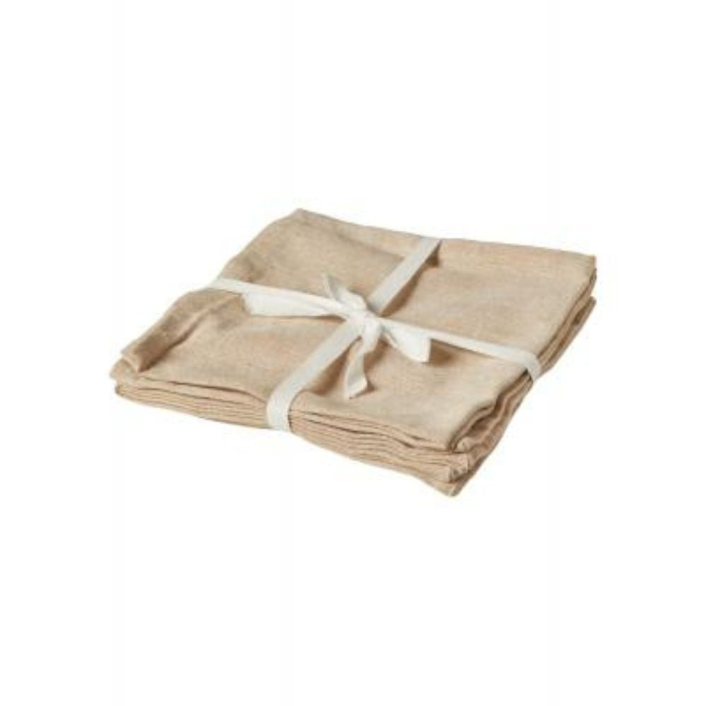 Servetter 4 st. i linne - 40x40 cm