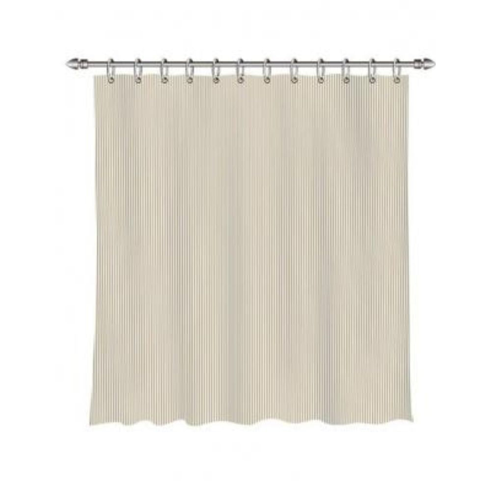 Duschdraperi inkl. ringar 180x200 cm randig sand