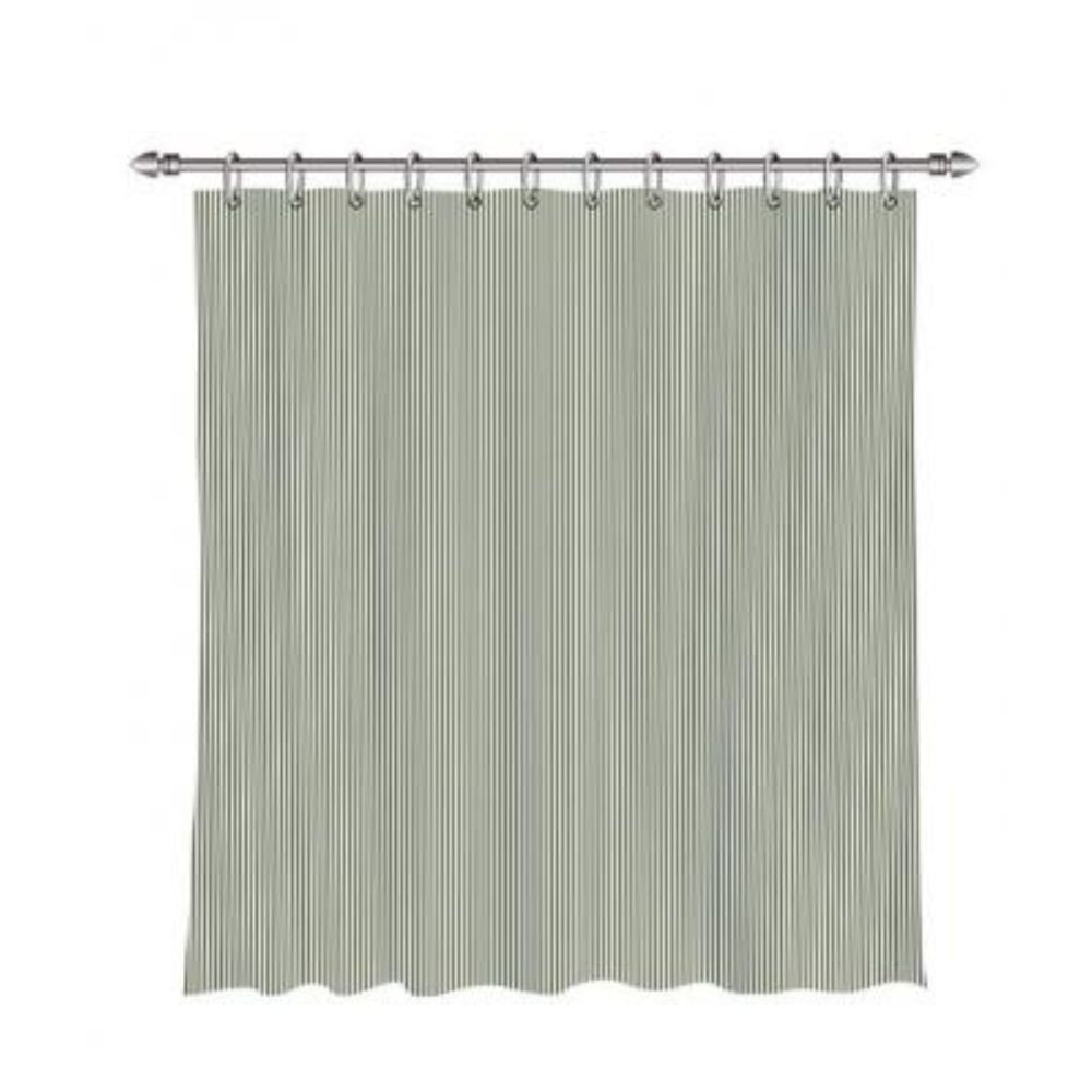 Duschdraperi inkl. ringar 180x200 cm randig grön