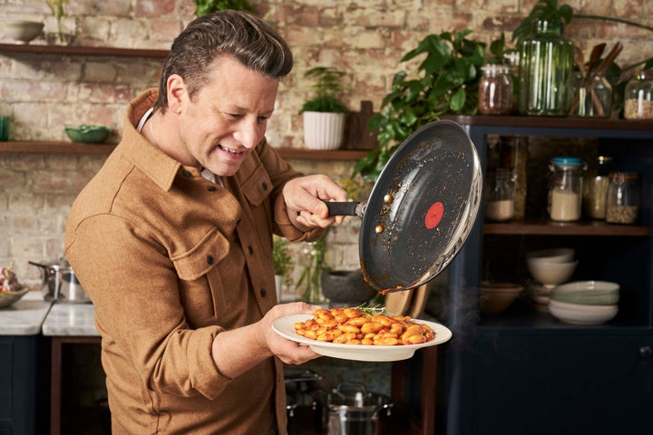 Jamie Oliver Quick &amp; Easy Stekpanna i rostfritt stål, keramisk, 28 cm