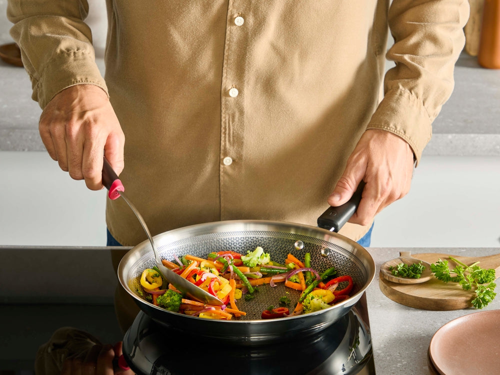 Tefal Emotion Plus Power - Stekpanna 24 cm - SS Tri-Ply mesh PFTE