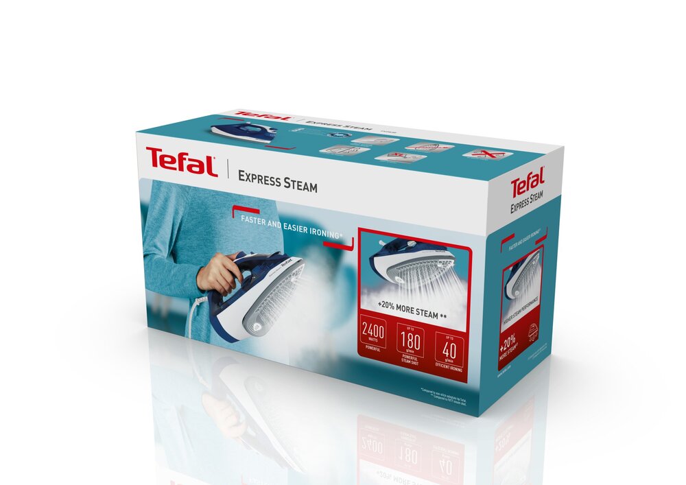 Tefal - Järn Express Ånga - blå