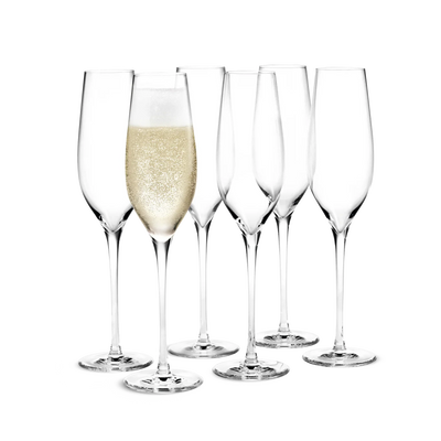 Holmegaard - Cabernet Champagne glas klar - 29 cl 6 st.