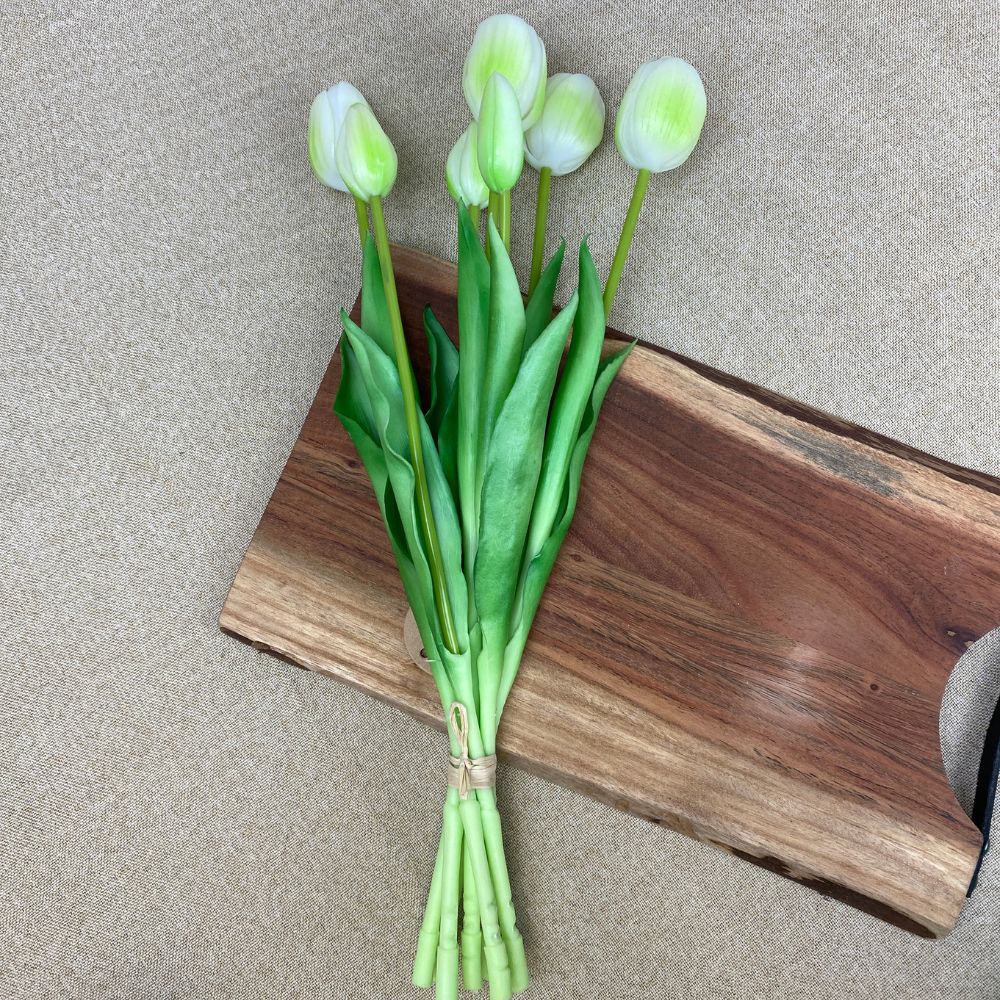 Tulpanbukett 7 st. 39 cm vit