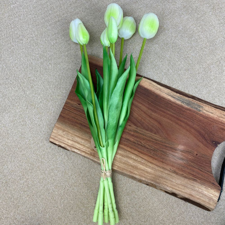 Tulpanbukett 7 st. 39 cm vit