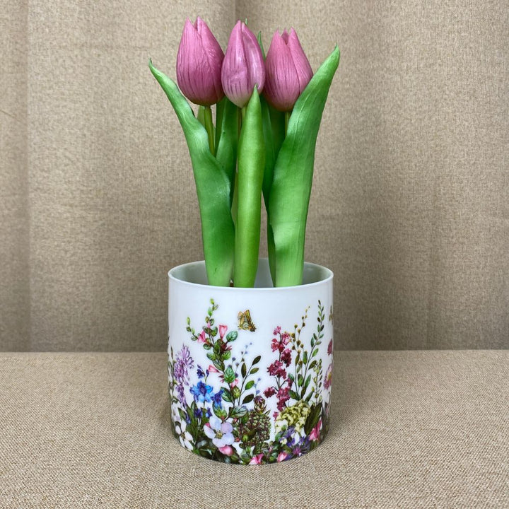 Kruka i porslin - Flora liten