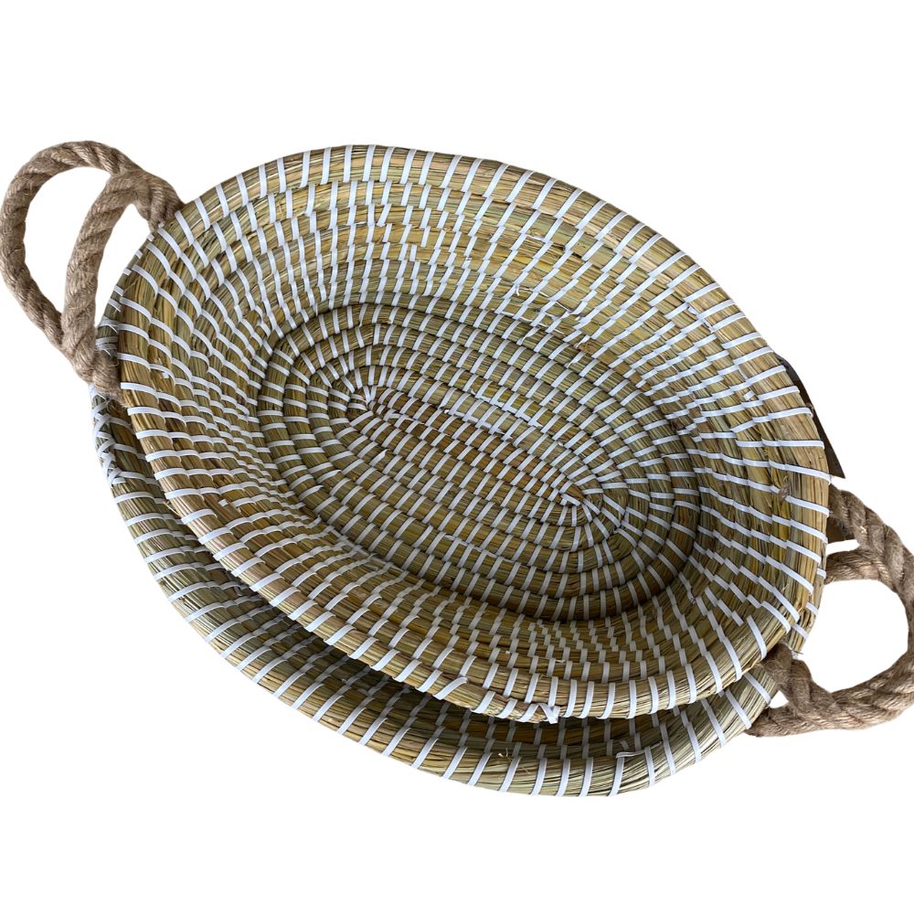 Korgset om 2 - oval kans gräs
