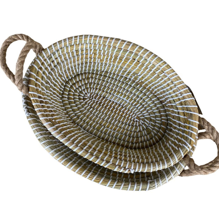 Korgset om 2 - oval kans gräs