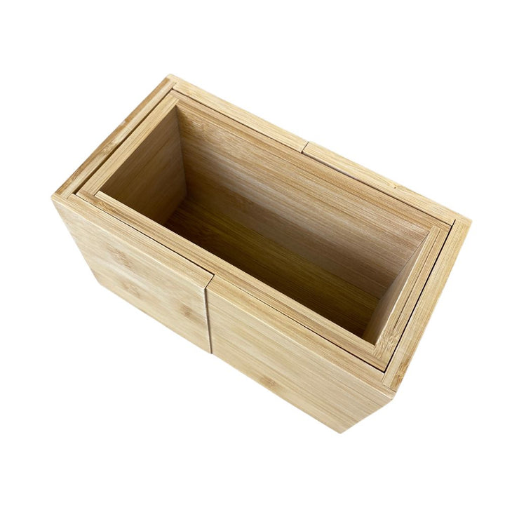 Justerbar besticklåda - i bambu - 18/27x10x12 cm